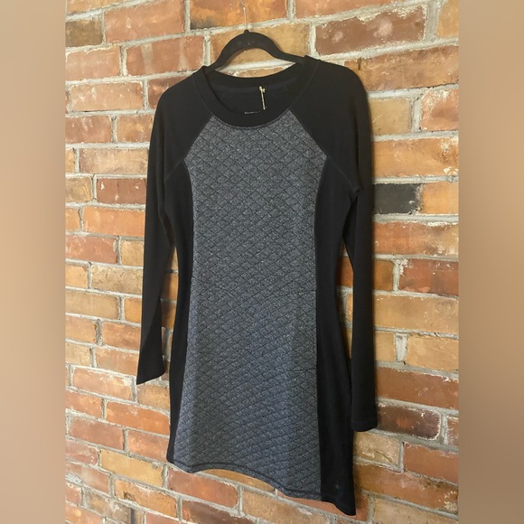 SMARTWOOL NWTs diamond peak quilted dress merino wool long sleeve XS - Picture 4 of 12